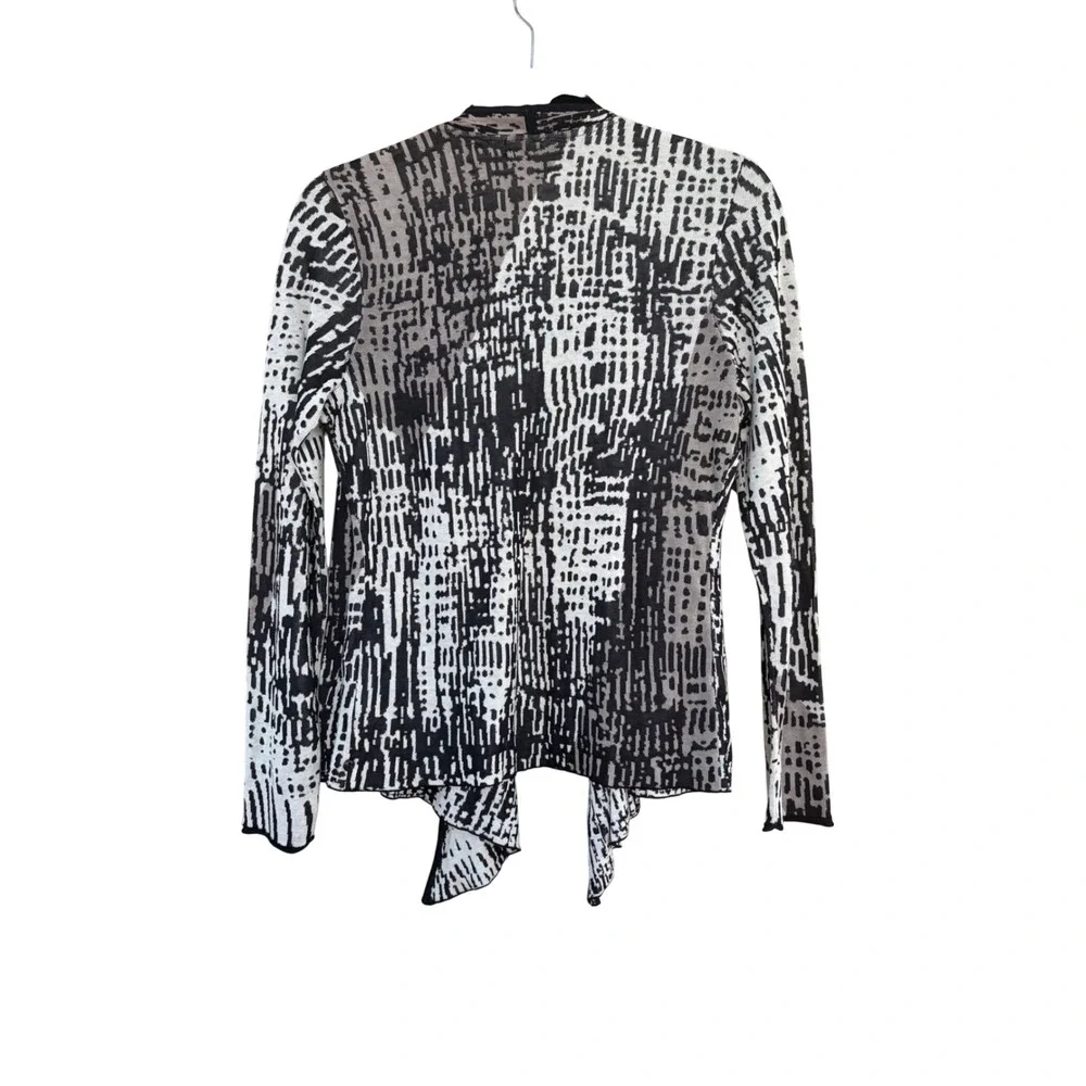 ZOZO Womens Abstract‎ Geometric Open Front Cardigan Small Handkerchief Layering